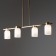 Suspended lamp Freya Fr5446PL-04BS Kamelia, 880x160x680 mm, E14, 4x40W, brass color