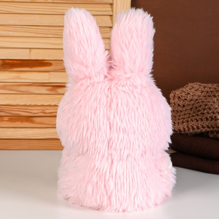 Soft toy "doll" in a costume bunny, 30 cm, pink color-3