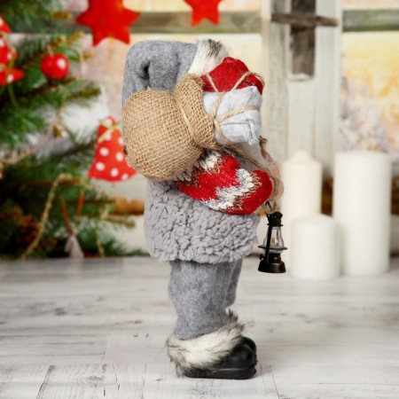Santa Claus "in a knitted suit. With a flashlight" 30 cm-3