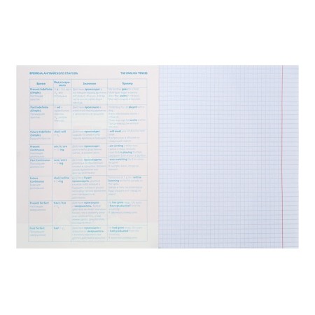 Notebook “Notebook”, 48 sheets in the “English language” cage, covered cardboard, selective varnish, with reference material-1