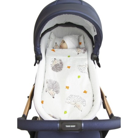 Kit in the stroller "crumbs hedgehog", white color