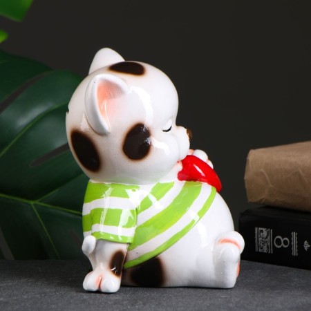 Piggy bank "Kitten with heart" 9x8x16cm-1