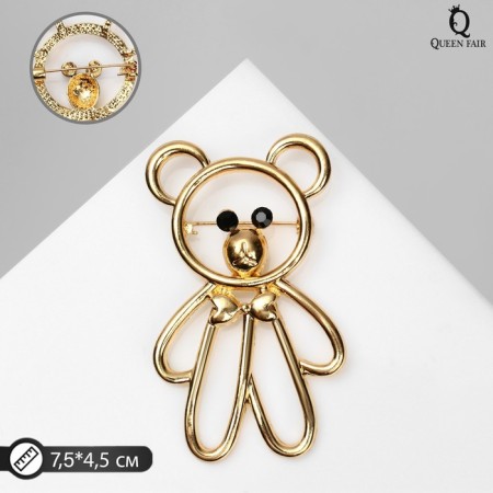 Bear "Bear" toy, black color in gold