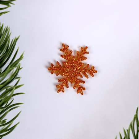 New Year's set for the decor "Snowflakes" 12 pcs., Color gold-1