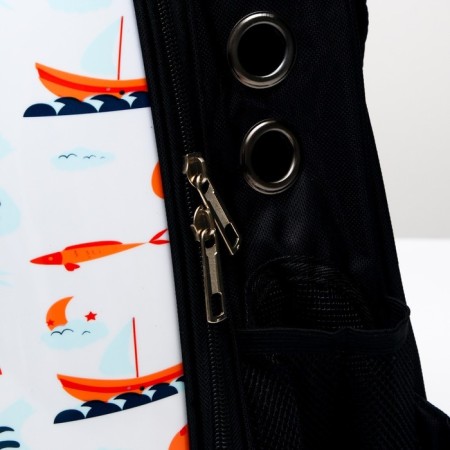 A backpack for carrying animals with a viewing window "I want to go to sea!", 32 x 25 x 42 cm-4