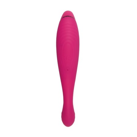 Jos Danvi vibrator with vacuum-wave stimulation, silicone, 21.5 cm, pink color-5