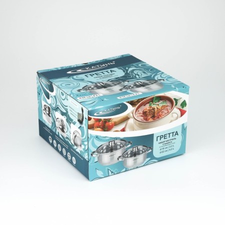 Set of pots "Grett", 2 subjects: 2.2/4.2 l, capsule, induction-8