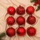 Set of balls plastic D-8 cm, 9 pcs "Triumph of the asterisk" red