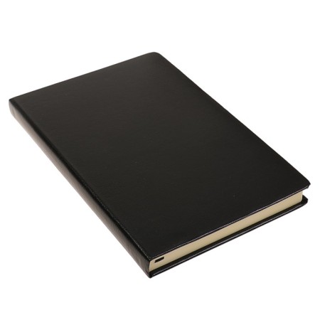 Deliciper of Leduced A5, 160 sheets Megapolis, hard cover, artificial leather, black-2