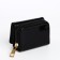 Women's wallet on the button, black color