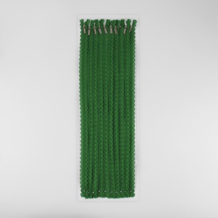 Lightning "Spiral", No. 3, insoluble, openwork, castle machine, 50 cm, green color-2