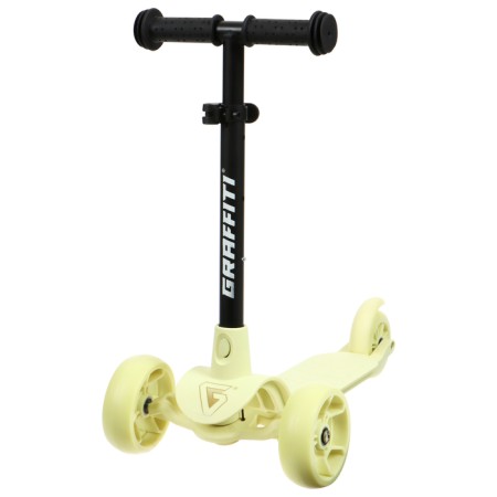 Baby scooter Graffiti Baby 24, Pu Pu 120/10 mm, yellow color