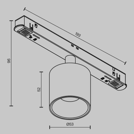 TECHNICAL TR132-4-7W-DS-W Alfa S, 193x53x96 mm, LED, 7W, 350LM, white, white color-7