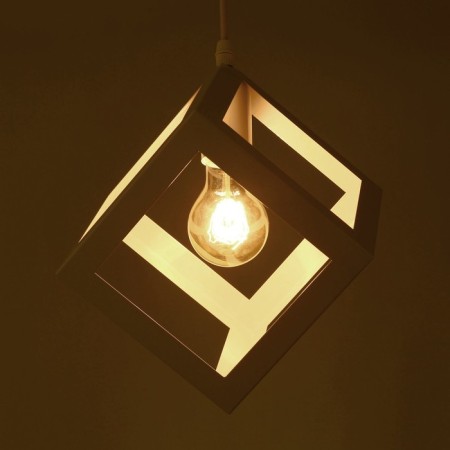 Lamp Bayerlux suspension Bayerlux "square" 1x40W E27 white 16x16x116 cm-2