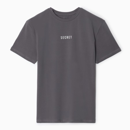 Female T-shirt, dark gray color, one size (42-46)