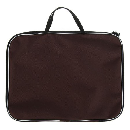 Folder with handles Textile A4, 350 x 270 x 20 mm, calligrata "Office", nylon 600D, two -color Kant, brown-1