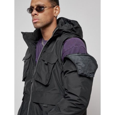 Luy jacket transformer male winter, size 50, black color-9