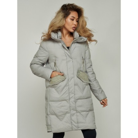 Coat insulated winter female, size 50, color gray-8