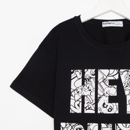 A set for a boy (T-shirt, shorts) KAFTAN "HYPE", height 158-164, black color-6