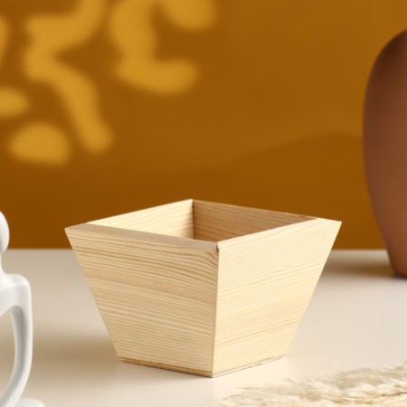 Wooden Kashpo 11 × 11 × 9.5 cm "RAF", naturally give beautifully-1