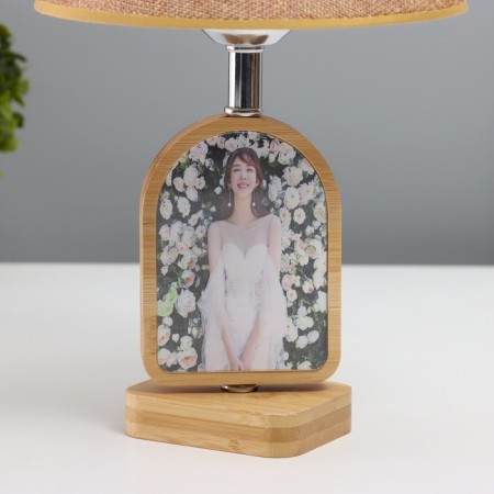 Table lamp with a photo frame 7.2x11cm (acrylic on magnets) 20x20x35cm-3