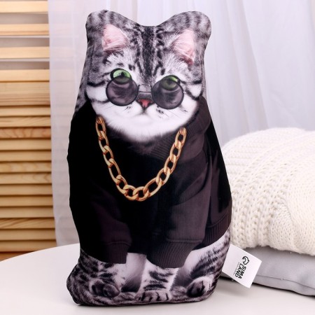 Antistress toy "Gray Cat Boss"-1