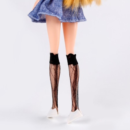 Golfs for the doll openwork, black color-3