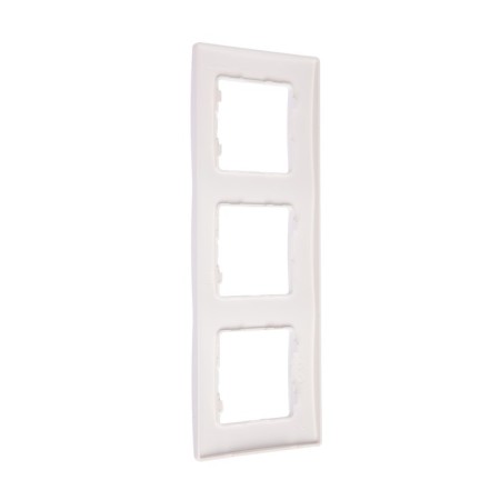 Frame Legrand Etika 672503, three -seater, white-1