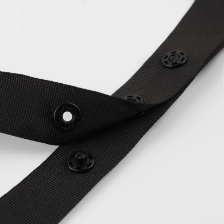 Braid with buttons, 25-25-50 mm, 17 mm × 45 ± 1 m, black color-5