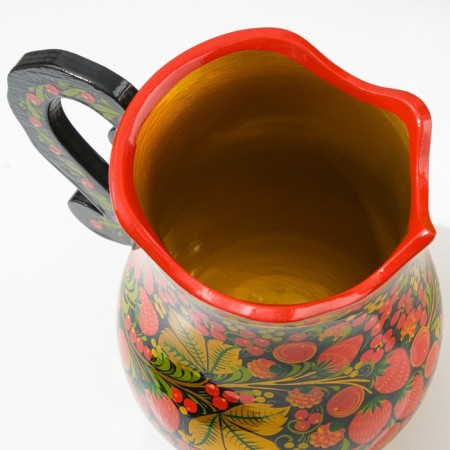 Kuvshin "Berry", without a cover, 18.5 × 12 × 19 cm, Khokhloma, mix-4