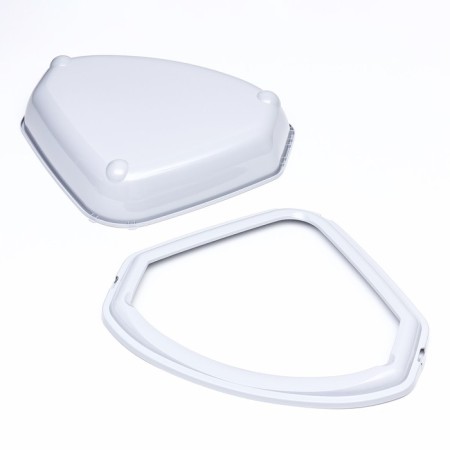 Corner toilet with a frame 55*45*13 cm, gray-6