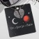 Kulons "Demetrons" Heart with pebbles, colored in silver, 45 cm