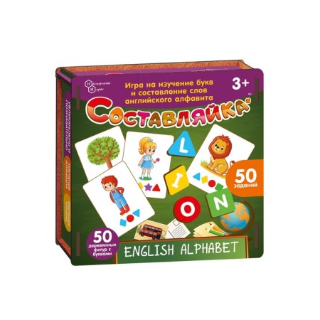 Board game "Composition+. English alphabet "-3