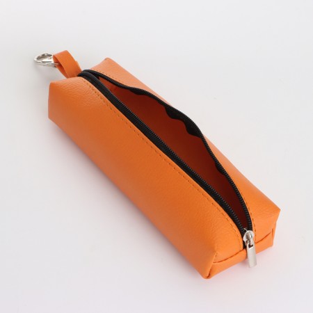 Key of lightning, length 16 cm, ring, carbine, orange color-2