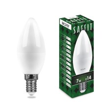 Лампа светодиодная SAFFIT, C37, 7 Вт, E14, 4000 К, 560 Лм, 220°, 100 х 37