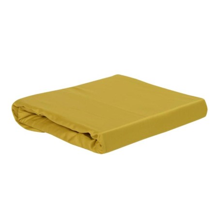 Essential sheet, satin, size 180x270 cm, mustard color-1