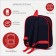 Children's backpack on lightning, 1 outer pocket, insert mix, colorful/red color