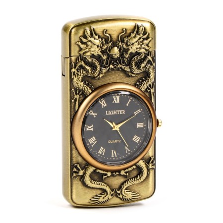 Gas lighter with clock clock, piezo-1