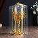 Glass "pleasure" 12*6.5*6.5 cm, gold