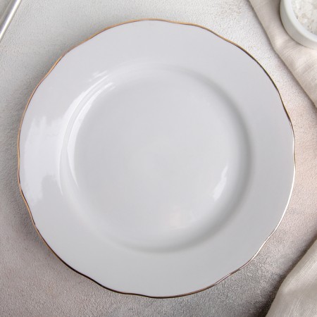 Porcelain plate "Exquisite", D = 20 cm, white