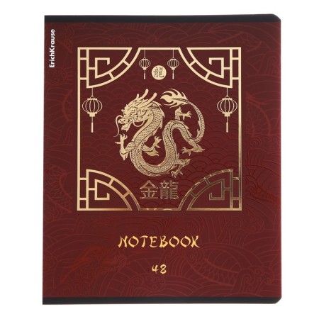 Notebook of 48 sheets in the Erichkrause "Dragons", matte lamination, an offset block 100%, mix-3