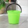 The bucket is round, 5 l, d = 22 cm, h = 19.5 cm, color mix