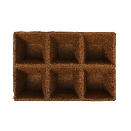 Peat cassette, 6 cells of 400 ml, 9 × 9 cm-2