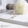 Set 2 objects: earrings, pertressed pendality, heart, white color in gold, 45 cm