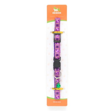 The two -layer collar with the fastx "Bones and legs", 30 x 1 cm, purple-7