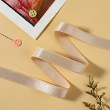 Glass for straps, shiny, 15 mm, 10 ± 0.5 m, beige color