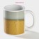 Mug - chameleon ceramic shade "Cool bubbles", 350 ml, white color