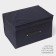 Stelly box for storage with a lid LadOM, 40 × 30 × 25 cm, black color