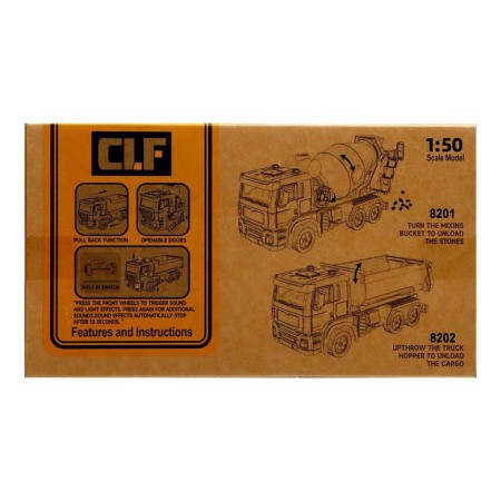 Metal “concrete” truck, inertia, light and sound, mobile parts-8
