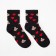 Women's socks "Bears with hearts" Black color, size 23-25